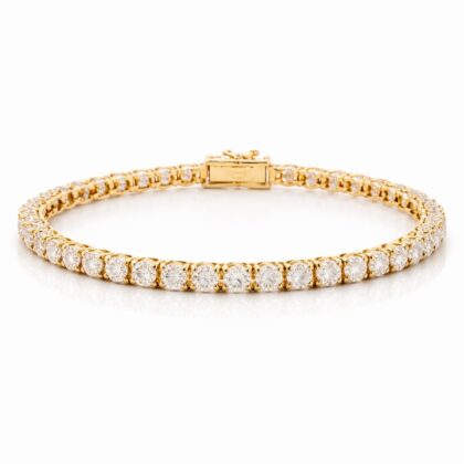 Złota bransoletka z diamentami