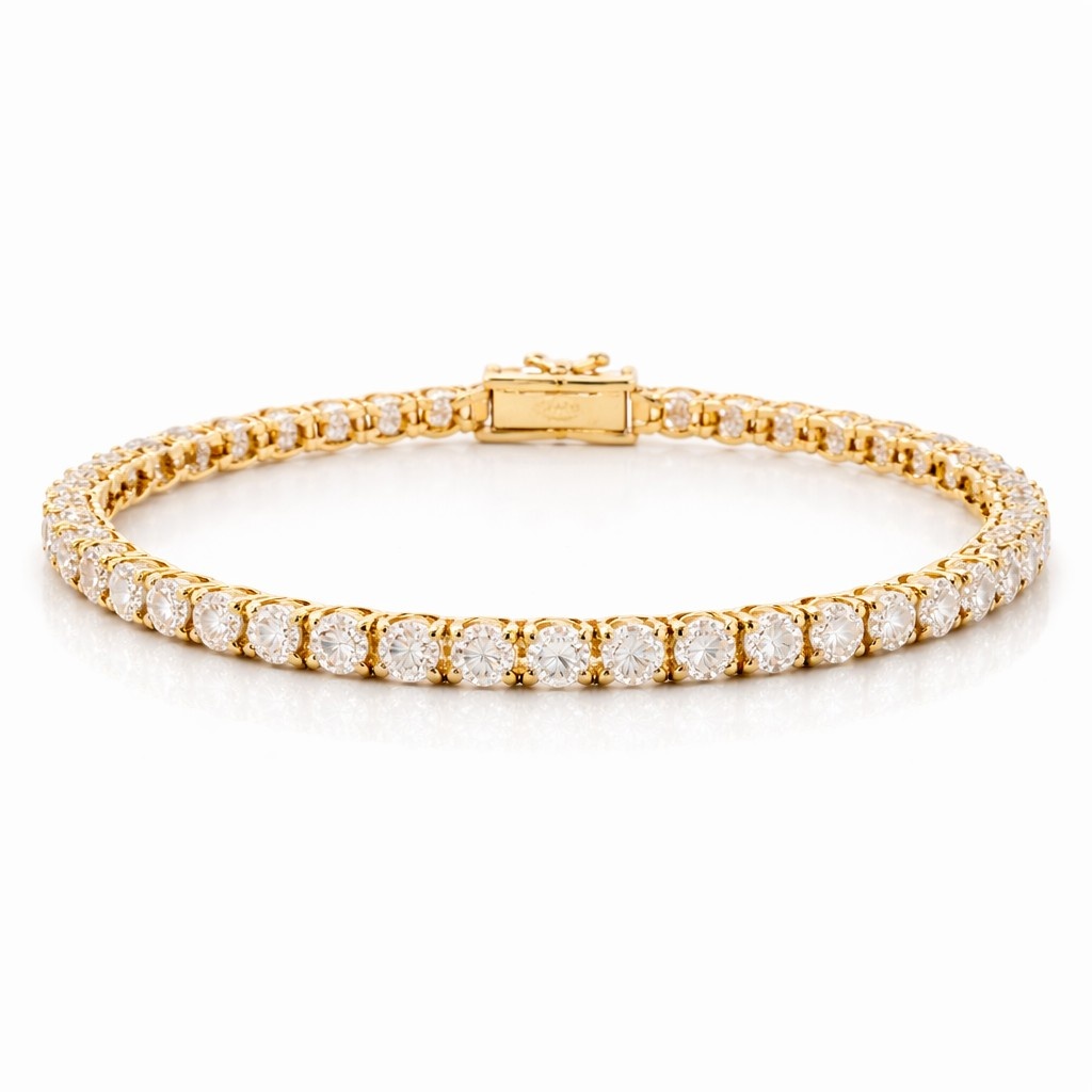 Złota bransoletka z diamentami